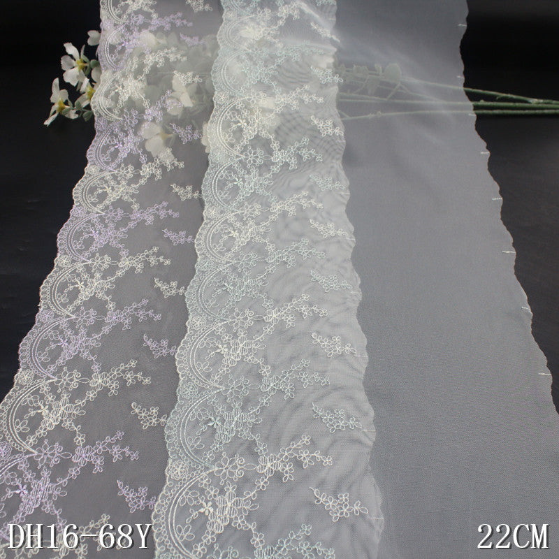 FREEDOMBEAUTY | [1Pack] Light mesh Mori fresh pattern embroidery lace 23.5cm Lolita skirt clothing accessories DIY