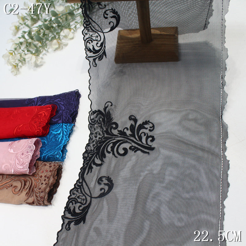 FREEDOMBEAUTY | Spot wholesale multi-color mesh, laser sequins, flower embroidery lace, drama costumes, dance costumes, ancient lace accessories DIY