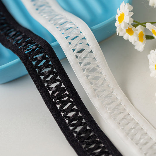 FREEDOMBEAUTY | Factory Direct 2.5CM Elastic Cross Ribbon Elastic Swimwear Belt, Swimwear Women's Nylon Elastic Elastic Belt
