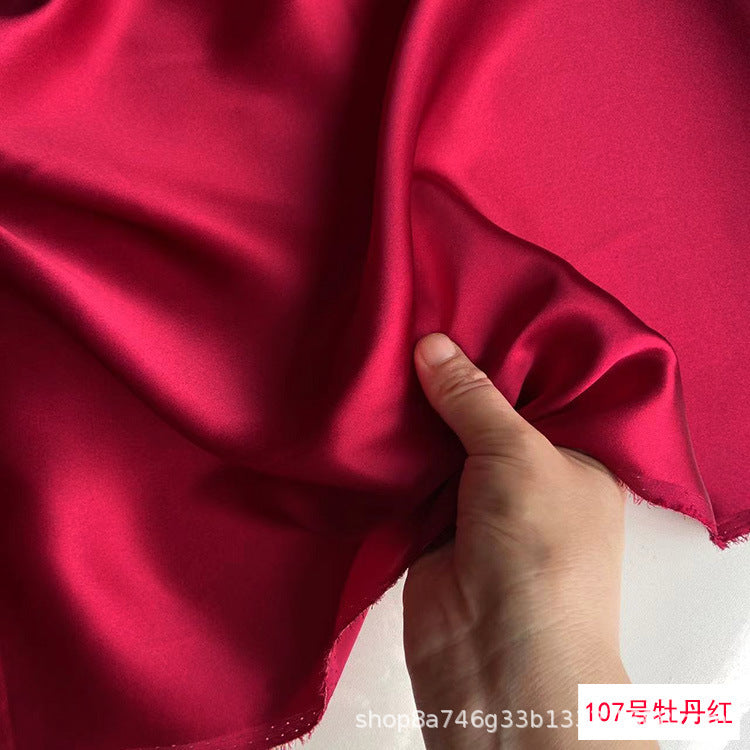 FREEDOMBEAUTY | 114 m width 16 mmi silk plain crepe satin clothing fabric 100 mulberry silk dress hair band eye mask fabric multi-color