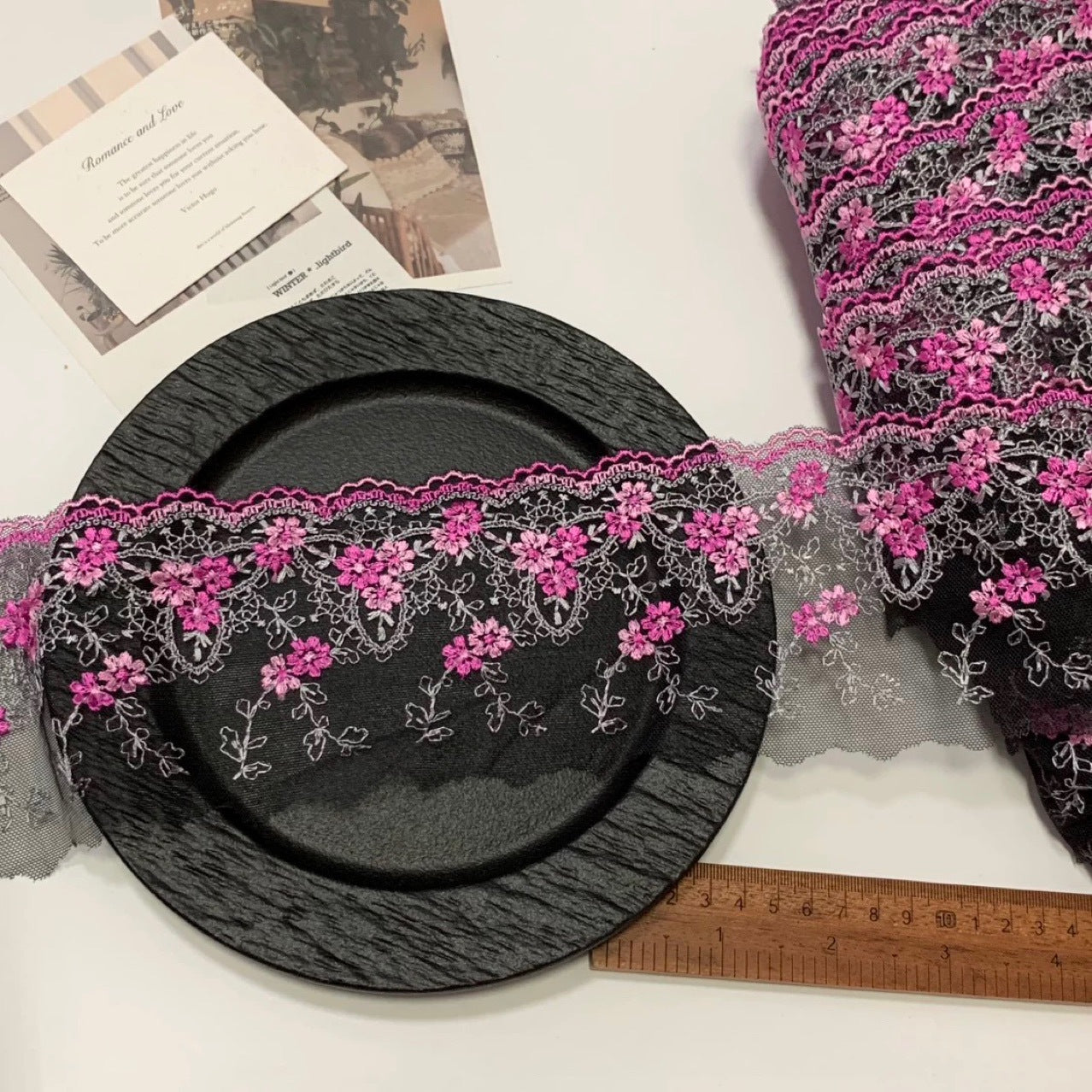 FREEDOMBEAUTY | Spot Macaron Embroidery Mesh Lace Accessories Design DIY Apparel Decorative Fabric