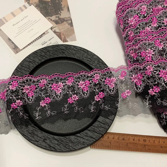 FREEDOMBEAUTY | Spot Macaron Embroidery Mesh Lace Accessories Design DIY Apparel Decorative Fabric