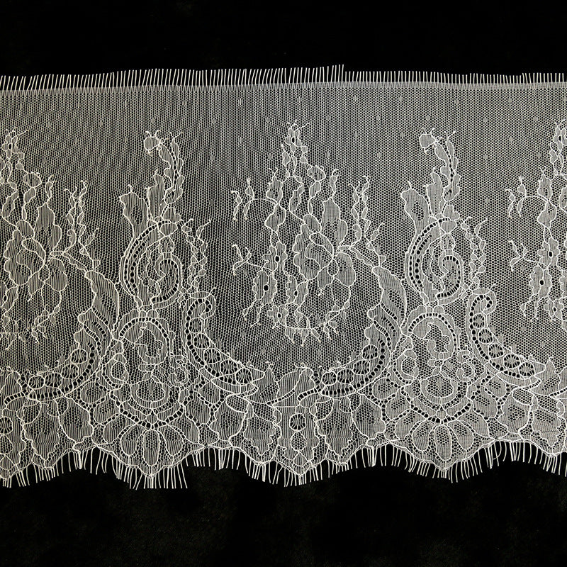 FREEDOMBEAUTY | Unilateral eyelash lace, environmentally friendly European and American fashion lace, dyeable fixed color lace 22cm wide