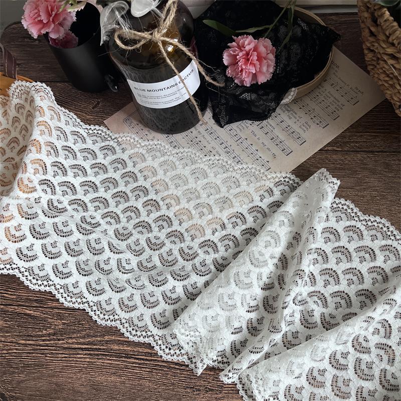 FREEDOMBEAUTY | 18cm clothing hem widened lace lace accessories decoration narrow black and white wide clothes fabric DIY handmade lace edge