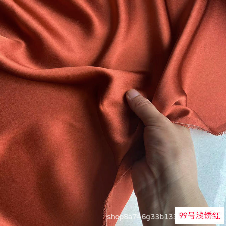 FREEDOMBEAUTY | 114 m width 16 mmi silk plain crepe satin clothing fabric 100 mulberry silk dress hair band eye mask fabric multi-color