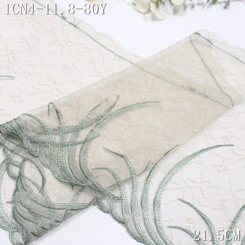 FREEDOMBEAUTY | Three-color light lace mesh simple striped thread embroidery lace 23cm clothing bra lace accessories