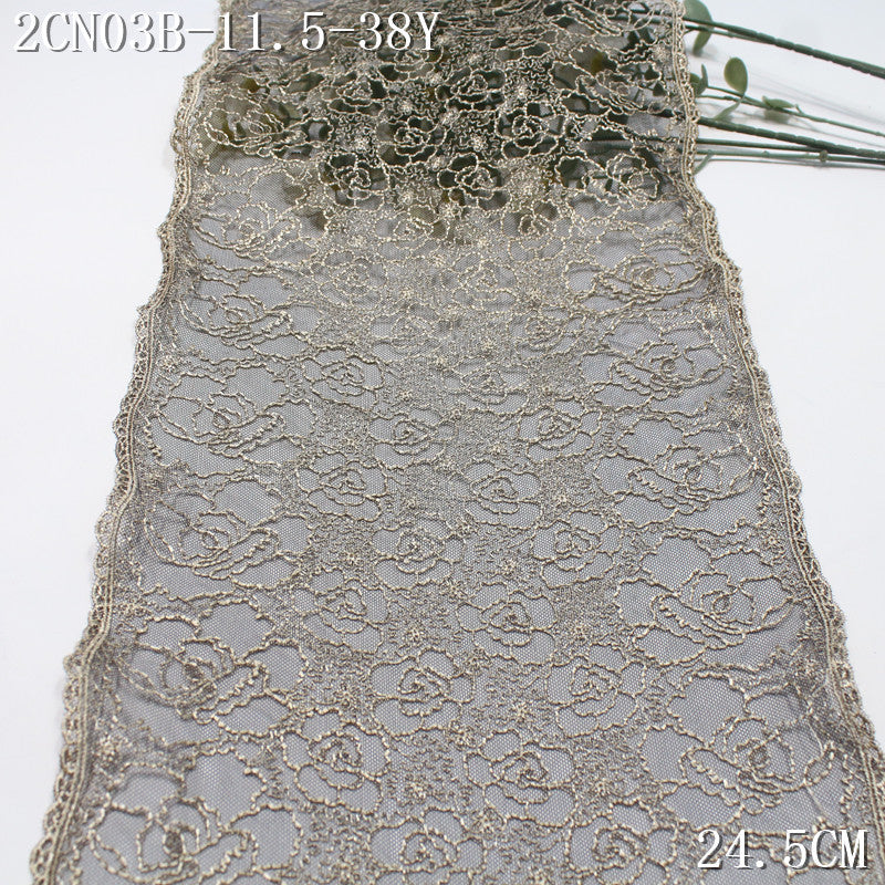 FREEDOMBEAUTY | Black mesh rice apricot fashion rose flower embroidered lace, clothing underwear decorative lace accessories