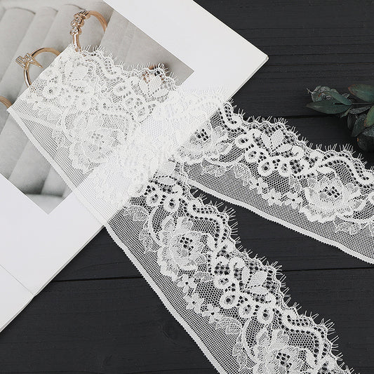 FREEDOMBEAUTY | [stretch] 6cm unilateral lace edge, warp knitted elastic lace edge, fashion wedding dress lace accessories, spot
