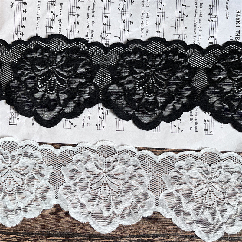 FREEDOMBEAUTY | Factory direct sales, spot fast hair French single flower hollow 9CM eyelash lace accessories DIY handmade