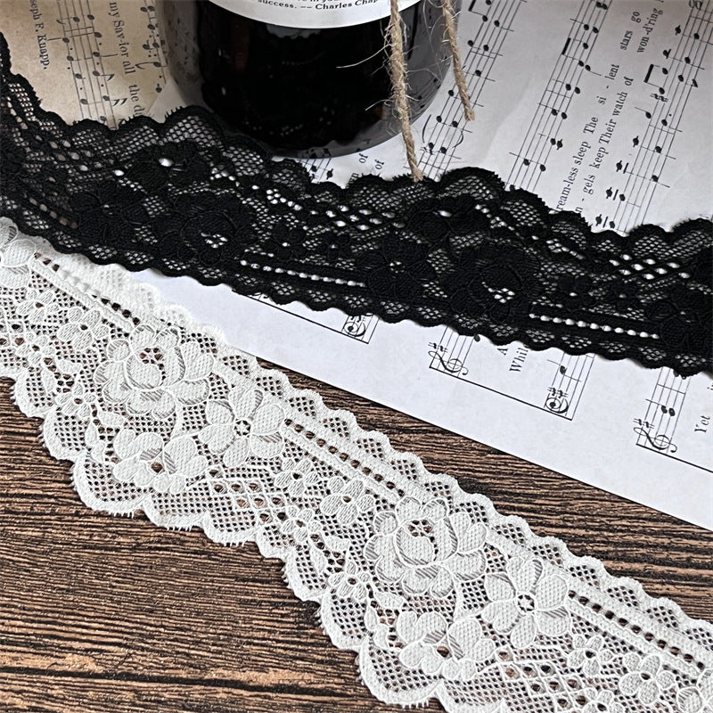 FREEDOMBEAUTY | Factory direct sales, spot quick hair French elegant hollow 5CM elastic lace accessories, handmade DIY jewelry
