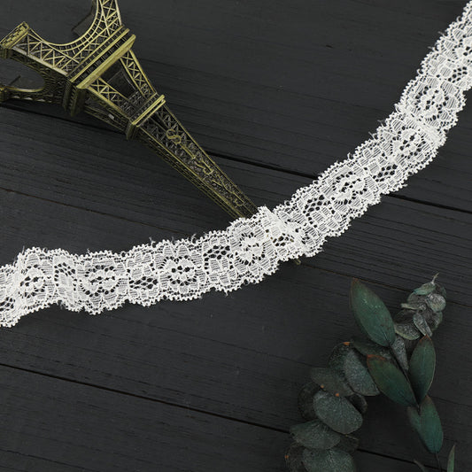 FREEDOMBEAUTY | [stretch] white lace lace, unilateral hollow lace edge, dress Lolita clothing lace accessories, spot
