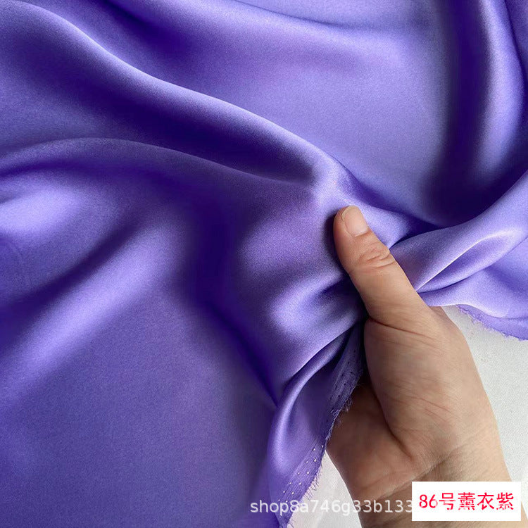 FREEDOMBEAUTY | 114 m width 16 mmi silk plain crepe satin clothing fabric 100 mulberry silk dress hair band eye mask fabric multi-color