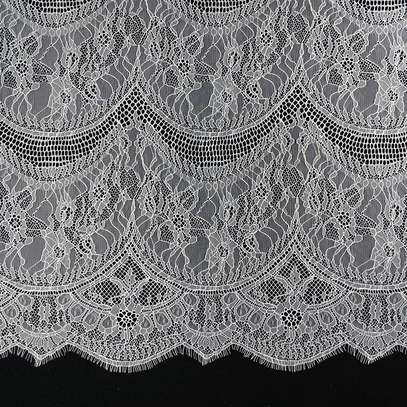 FREEDOMBEAUTY | Eyelash lace non-elastic nylon silk bilateral positioning fabric spot underwear dress accessories Lolita