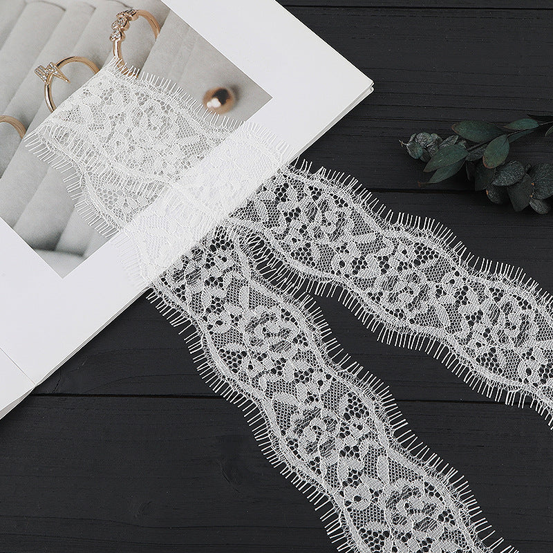FREEDOMBEAUTY | [no- stretch] nylon silk lace, non-elastic eyelash lace, dress underwear fashion lace accessories in stock