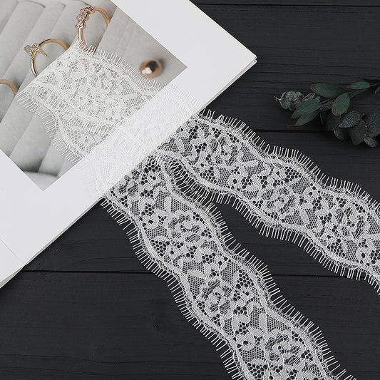 FREEDOMBEAUTY | [no- stretch] nylon silk lace, non-elastic eyelash lace, dress underwear fashion lace accessories in stock