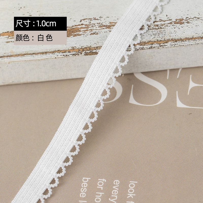 FREEDOMBEAUTY | Factory direct 0.8/1 fine bud nylon elastic band black and white spot women's underwear children's underwear edge band