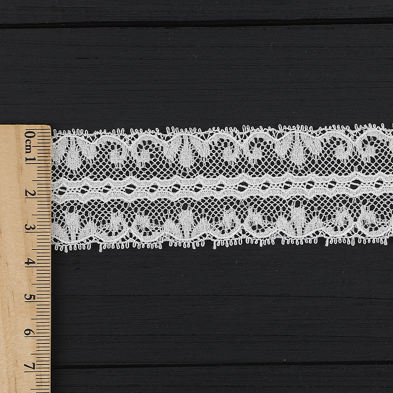 FREEDOMBEAUTY | [no- stretch] 3cm white lace edge, exquisite barcode non-elastic lace edge, neckline cuffs lace accessories, spot