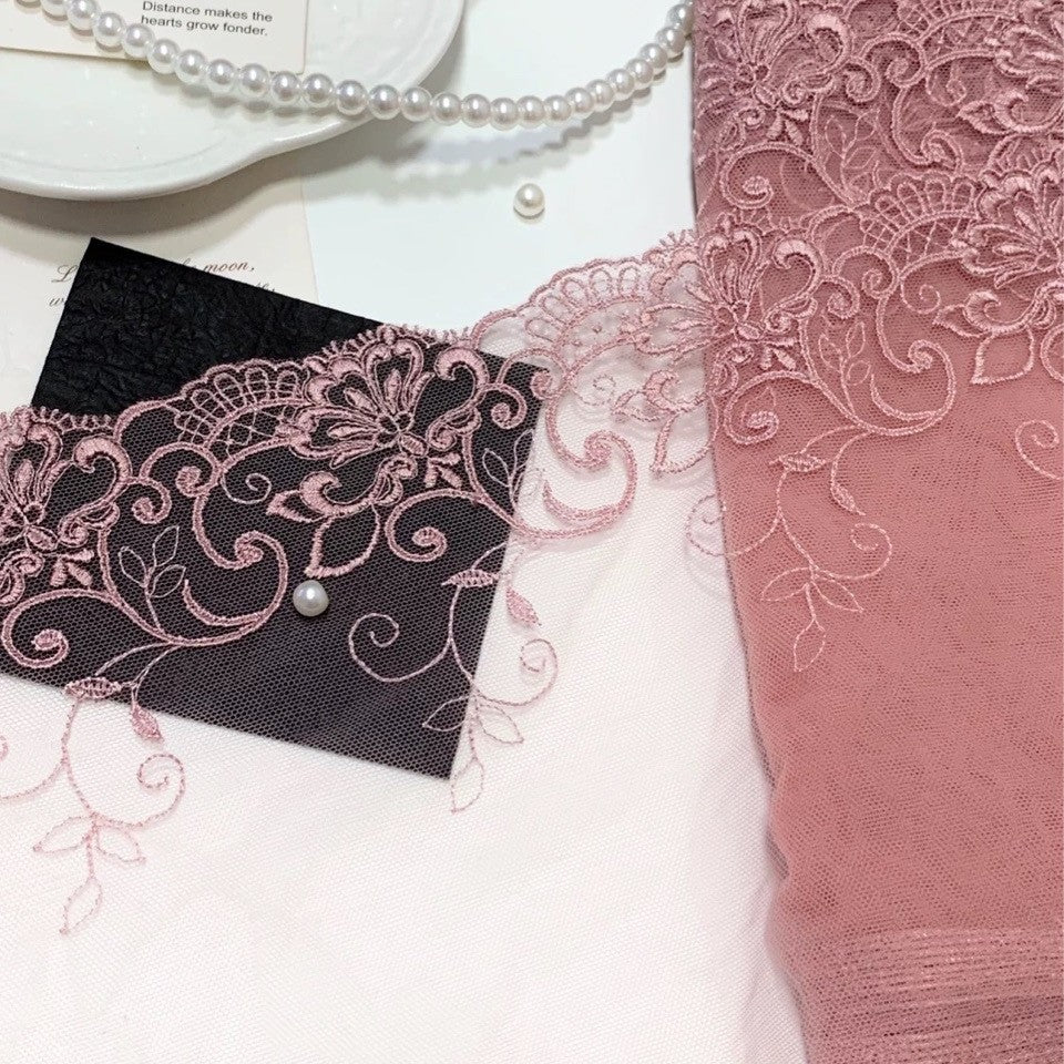FREEDOMBEAUTY | Spot plain and elegant mesh embroidery soft lace lace accessories decorative design DIY clothing fabric