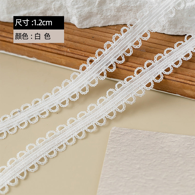 FREEDOMBEAUTY | Factory Direct 1.2CM Bilateral Hole Bud White Spot, Clothing Children's Underwear Decorative Nylon Elastic Band