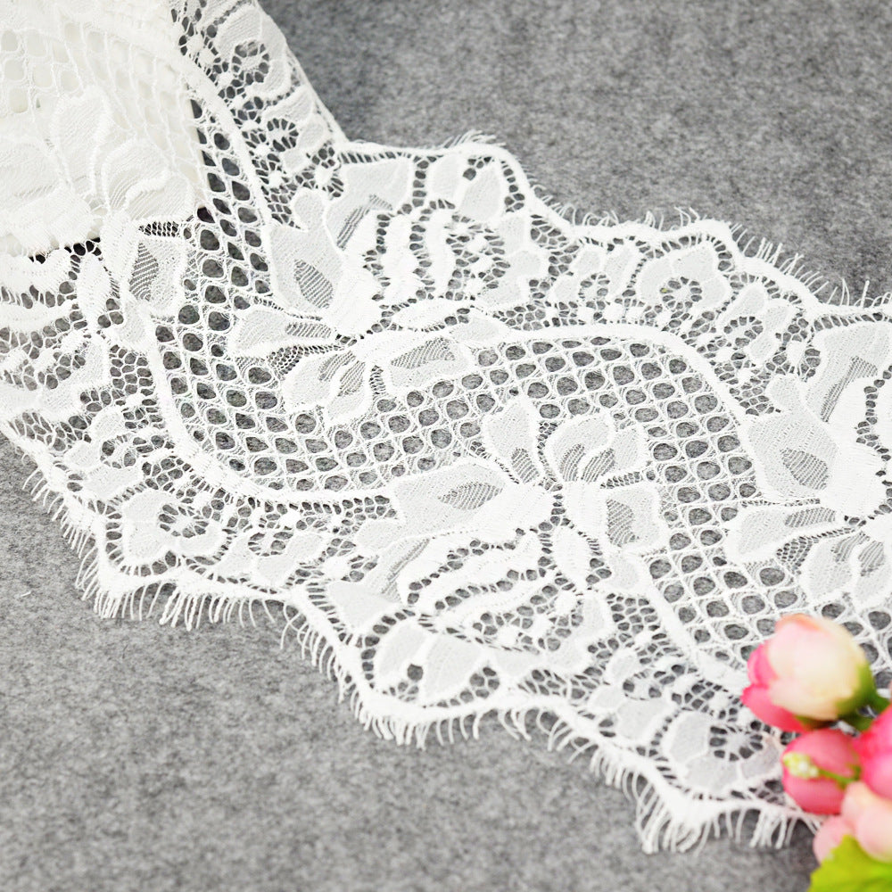 FREEDOMBEAUTY | 21cm new all-nylon wavy eyelash lace, underwear temperament women's clothing hollow lace belt