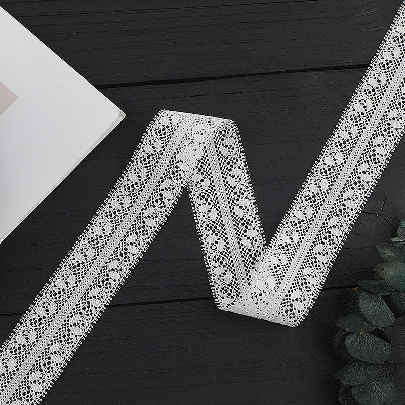FREEDOMBEAUTY | [no- stretch] 3cm white lace edge, exquisite barcode non-elastic lace edge, neckline cuffs lace accessories, spot