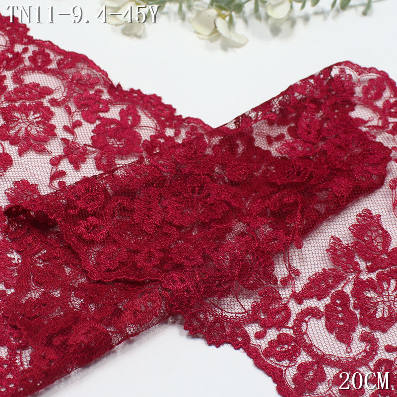 FREEDOMBEAUTY |  retro light mesh yarn bilateral flower embroidery lace 24cm clothing cheongsam home soft decoration lace accessories
