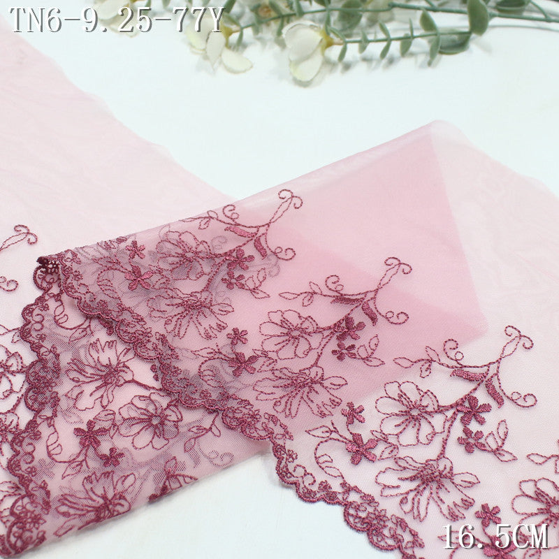 FREEDOMBEAUTY | [1Pack] Multi-color light mesh embroidery lace fresh and exquisite small flower cluster 20.5cm Mori clothing lace accessories