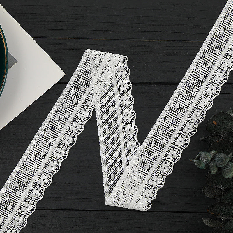 FREEDOMBEAUTY | [stretch] 3cm white lace edge, classic elastic lace edge, neckline cuffs lace accessories, in stock