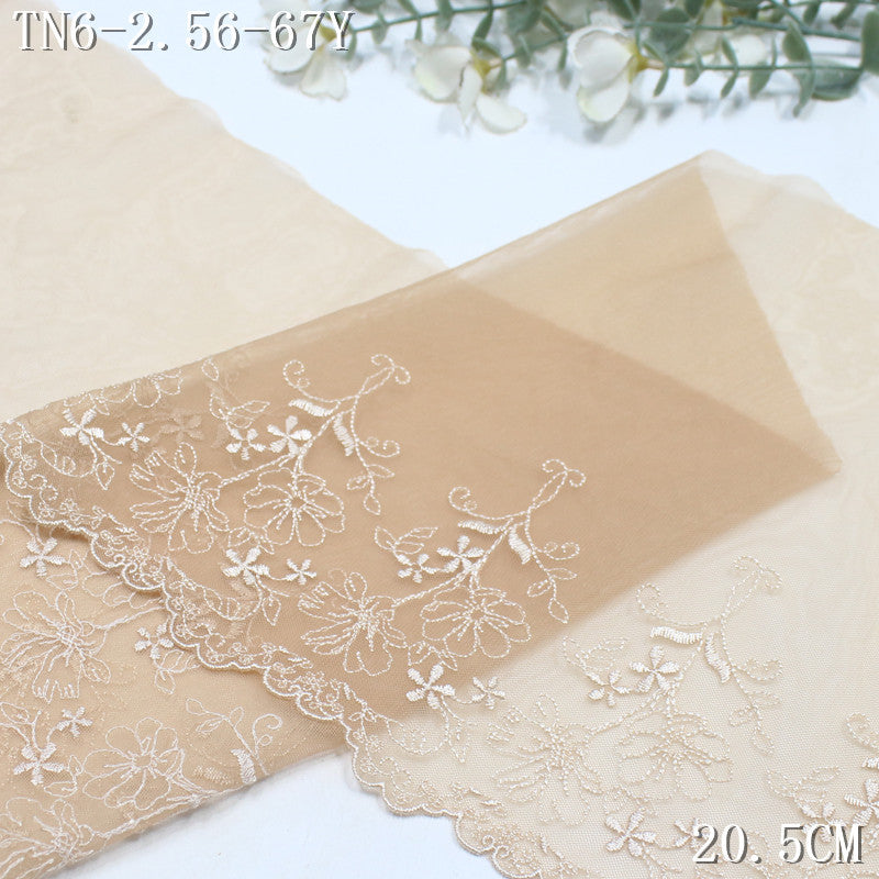 FREEDOMBEAUTY | [1Pack] Multi-color light mesh embroidery lace fresh and exquisite small flower cluster 20.5cm Mori clothing lace accessories