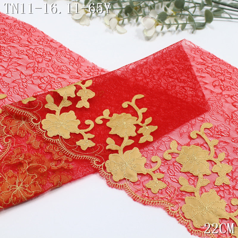 FREEDOMBEAUTY | Color lace mesh fiber cloth flower embroidery lace, dance costumes, performance costumes, curtain lace accessories