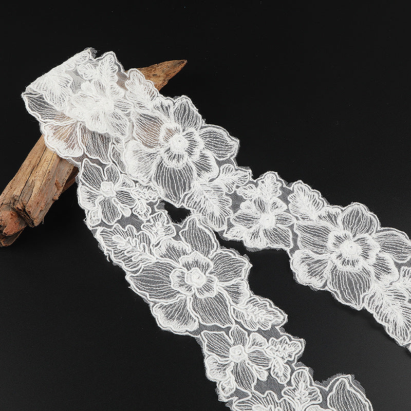 FREEDOMBEAUTY | New water-soluble polyester lace, pure flower embroidery lace, fashion clothing home textile water-soluble lace accessories are in stock