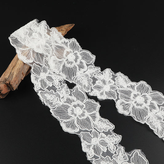 FREEDOMBEAUTY | New water-soluble polyester lace, pure flower embroidery lace, fashion clothing home textile water-soluble lace accessories are in stock