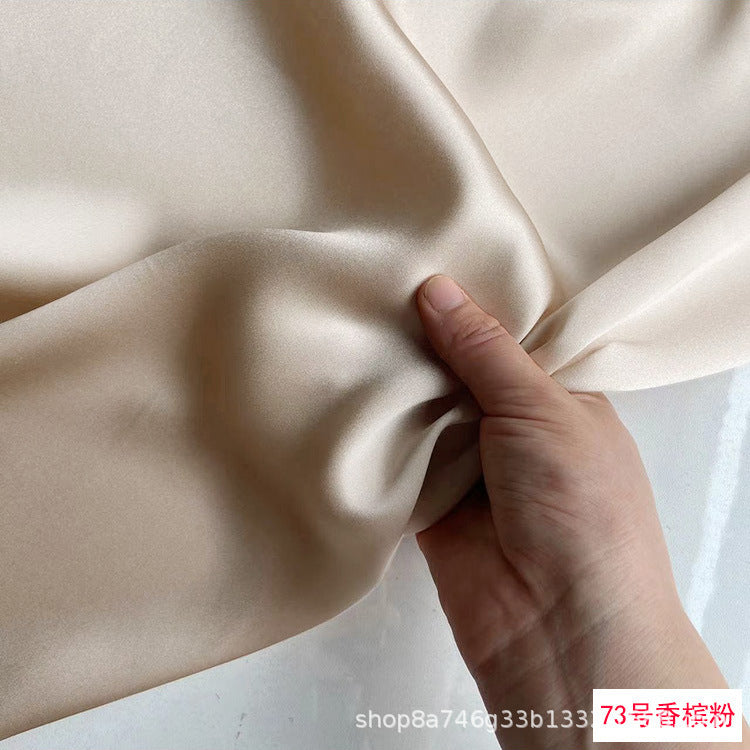FREEDOMBEAUTY | 114 m width 16 mmi silk plain crepe satin clothing fabric 100 mulberry silk dress hair band eye mask fabric multi-color