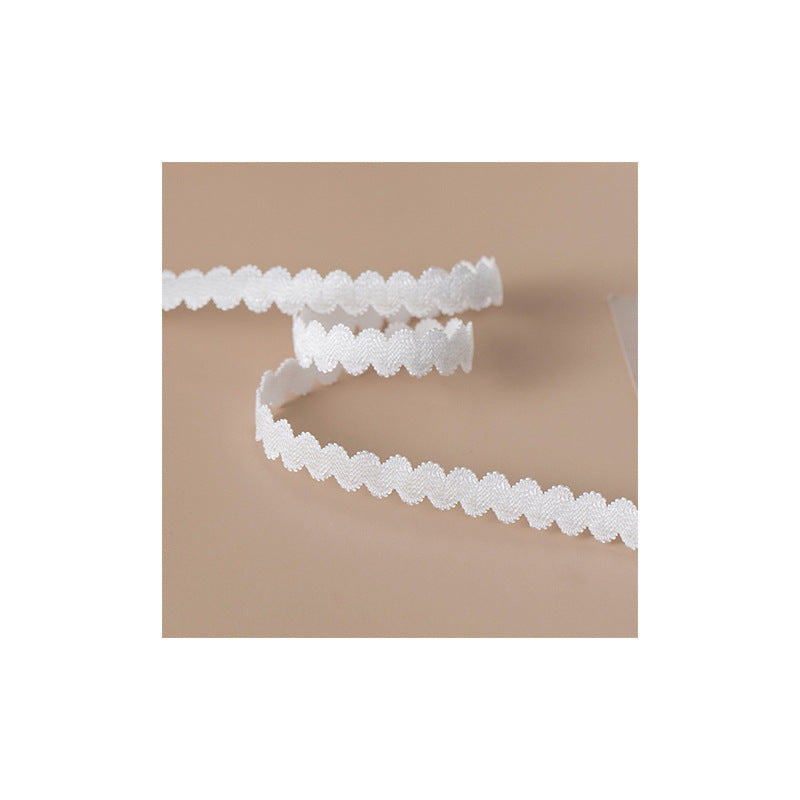 FREEDOMBEAUTY | Factory Direct 1.0CM Glossy Bending Elastic Ribbon Black and White Spot, Garment Underwear Elastic Ribbon