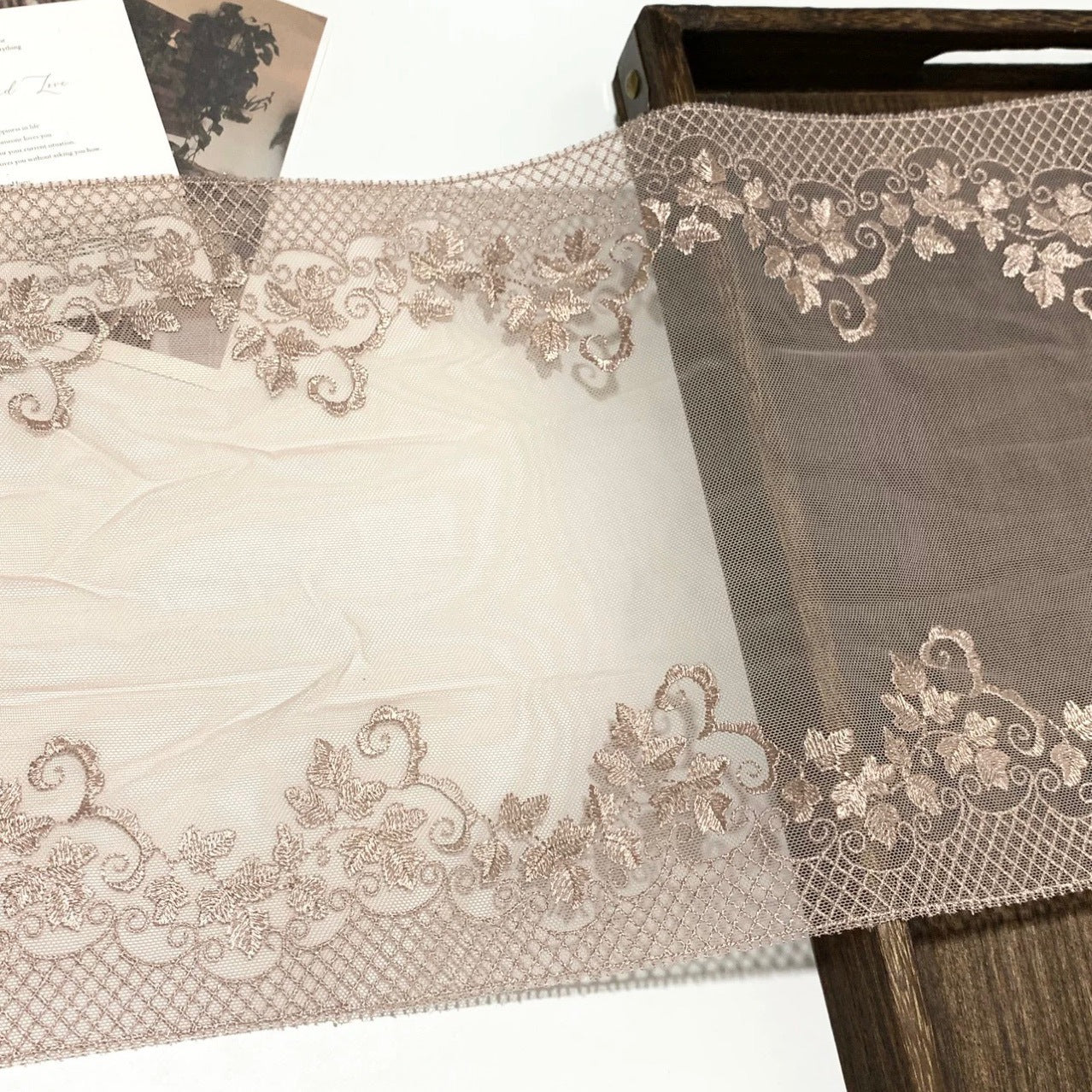 FREEDOMBEAUTY | Spot court French bilateral embroidery mesh lace accessories decorative design DIY clothing
