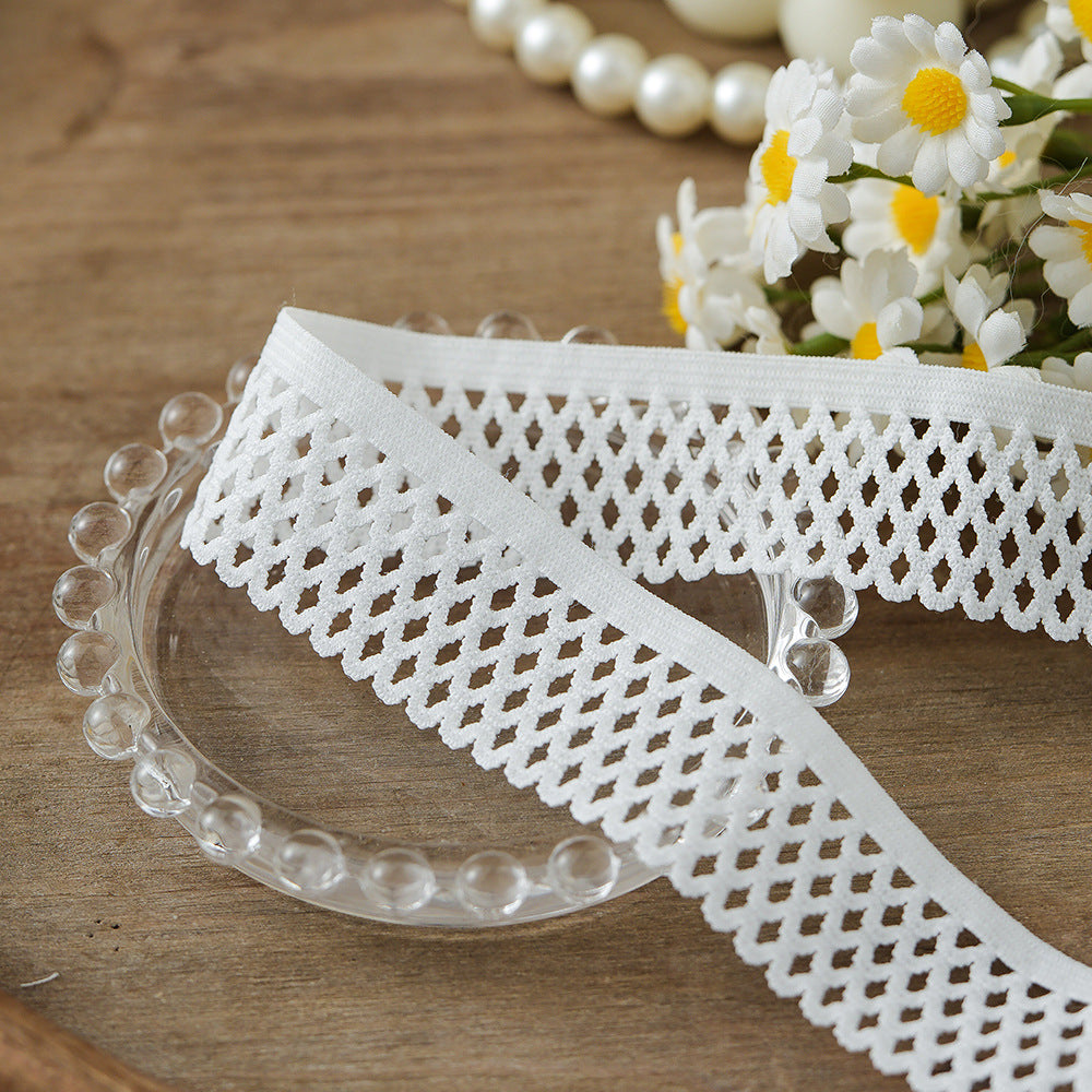 FREEDOMBEAUTY | Factory Direct 3.0CM Hollow Elastic Ribbon DIY Breathable Comfortable Waist Skirt Nylon Elastic Band
