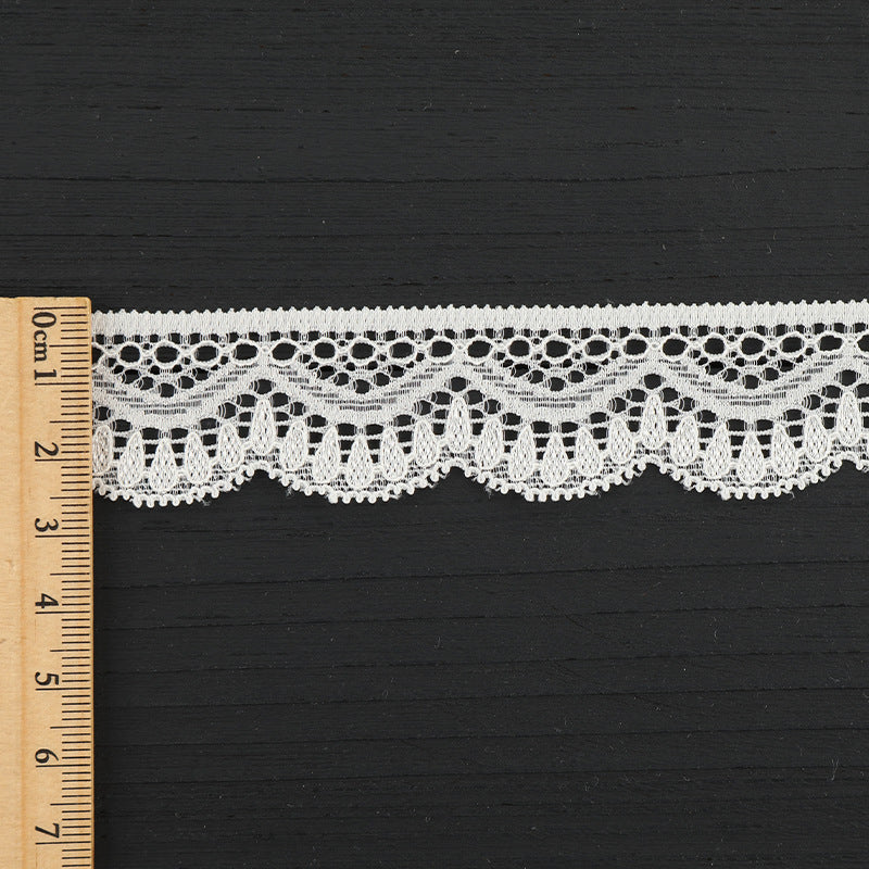 FREEDOMBEAUTY | [stretch] 2.5cm lace lace, nylon elastic lace edge, home textile Lolita unilateral lace accessories, in stock