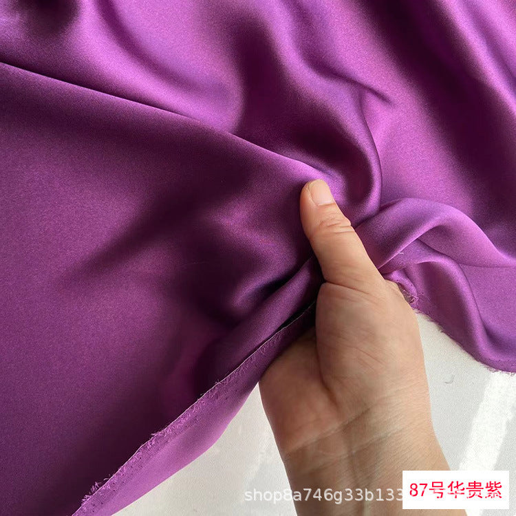 FREEDOMBEAUTY | 114 m width 16 mmi silk plain crepe satin clothing fabric 100 mulberry silk dress hair band eye mask fabric multi-color