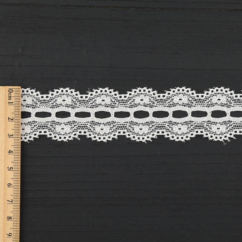 FREEDOMBEAUTY | [stretch] white lace lace, unilateral hollow lace edge, dress Lolita clothing lace accessories, spot
