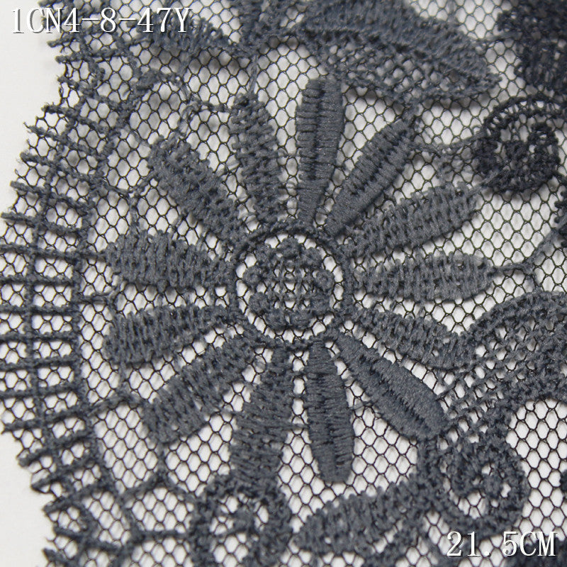 FREEDOMBEAUTY | gradual change color half flower mesh embroidery lace, clothing skirt handmade merchandise lace accessories
