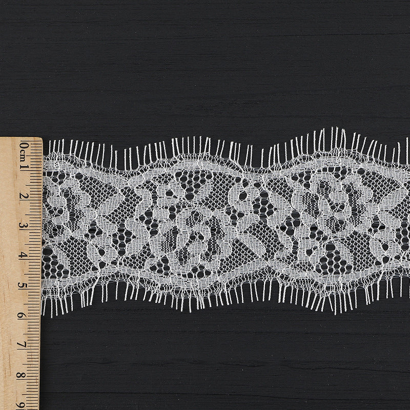 FREEDOMBEAUTY | [no- stretch] nylon silk lace, non-elastic eyelash lace, dress underwear fashion lace accessories in stock