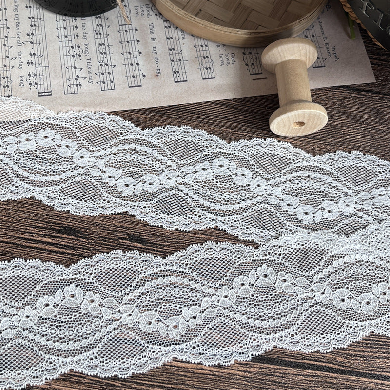 FREEDOMBEAUTY | Factory direct sales, spot fast hair French elegant wavy pattern 7CM elastic lace lace accessories, handmade DIY
