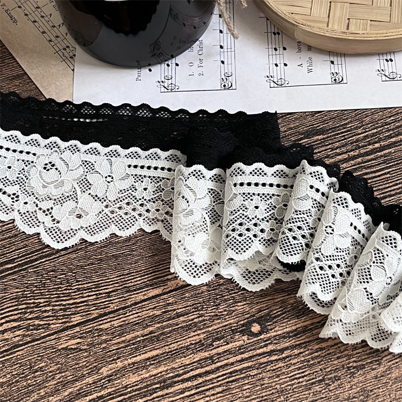 FREEDOMBEAUTY | Factory direct sales, spot quick hair French elegant hollow 5CM elastic lace accessories, handmade DIY jewelry