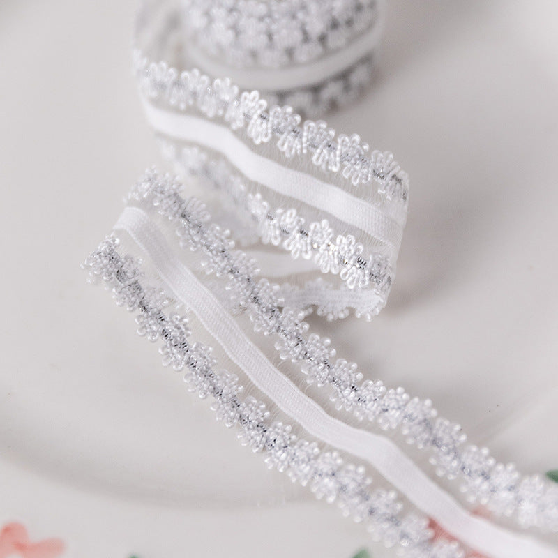 FREEDOMBEAUTY | Factory direct sales 1.2cm/2.2cm color nylon crown teeth elastic fish silk elastic band clothing underwear accessories