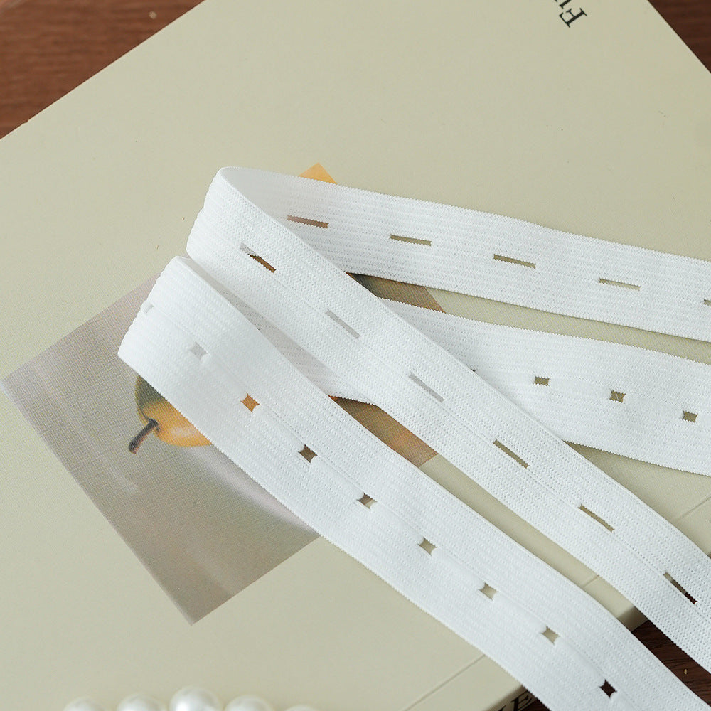 FREEDOMBEAUTY | Factory Direct 1.5/2 Elastic Nylon Button Strap DIY Maternity Children's Clothing Adjustment Elastic Strap