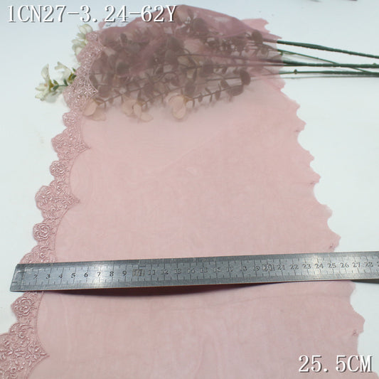 FREEDOMBEAUTY | [1Pack] Multi-color mesh embroidery lace French simple pattern 25.5cm Lolita skirt decoration handmade lace accessories