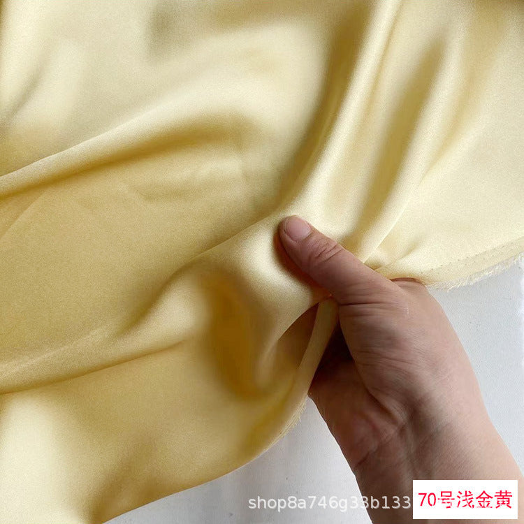 FREEDOMBEAUTY | 114 m width 16 mmi silk plain crepe satin clothing fabric 100 mulberry silk dress hair band eye mask fabric multi-color