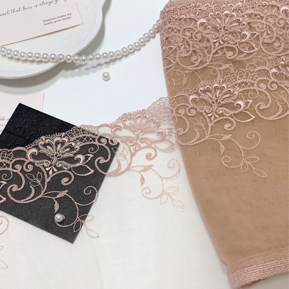 FREEDOMBEAUTY | Spot plain and elegant mesh embroidery soft lace lace accessories decorative design DIY clothing fabric