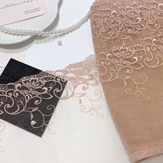FREEDOMBEAUTY | Spot plain and elegant mesh embroidery soft lace lace accessories decorative design DIY clothing fabric