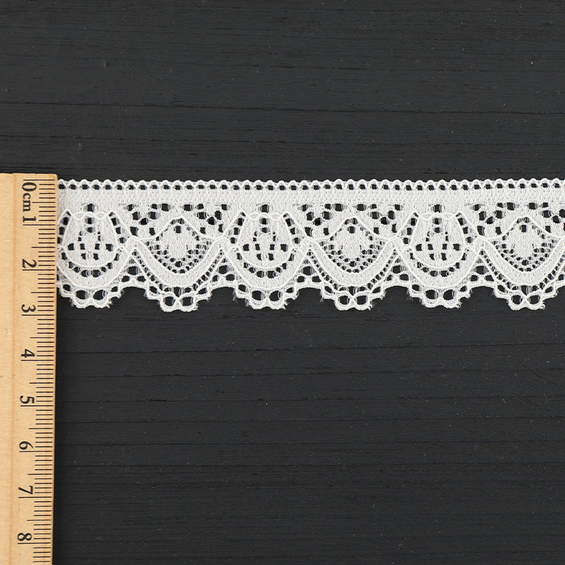 FREEDOMBEAUTY | [stretch] white lace lace, unilateral hollow lace edge, dress Lolita clothing lace accessories, spot